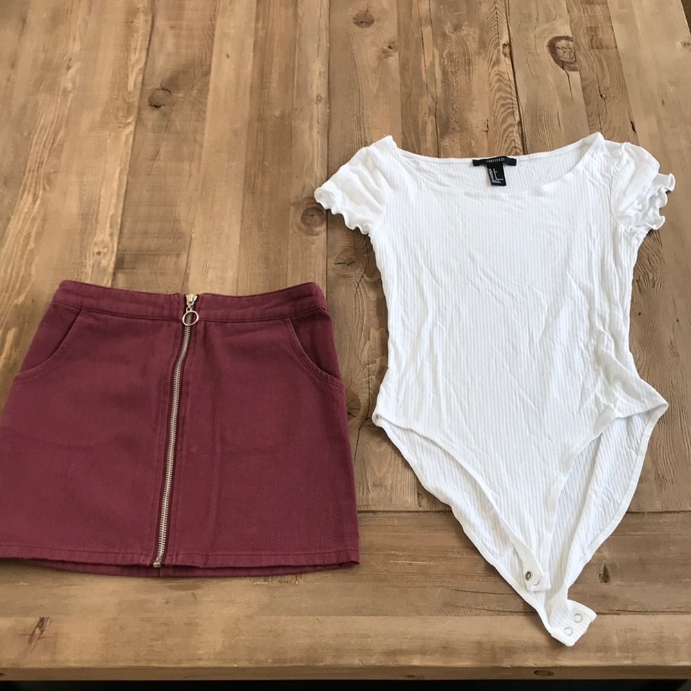 Bodysuit and skirt bundle